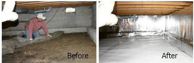 How To Install Moisture Barrier In Crawl Space